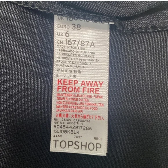 Topshop Black Sleeveless V Neck Crisscross Flowy Top Women Size 6 - Picture 4 of 9